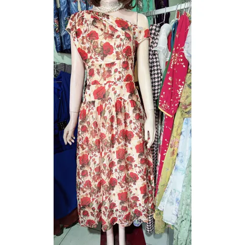 Đầm hoa lệch vai siêu đẹp Hàng có sẵn giao ngay 2XL Đủ size SMLXL2XL Đúp lót 2 lớp Giá 399k Dáng dài Chất liệu tơ nhẹ