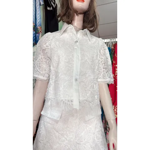 Áo ren siêu đẹp Size SML mặc đẹp Giá 220k Hàng có sẵn giao ngay L Màu trắng