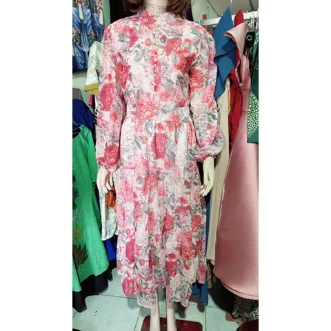 Đầm maxi hoa dáng dài mặc đi biển, du lịch siêu đẹp Hàng có sẵn giao ngay M, eo dưới 72cm Đúp lót 2 lớp Giá 350k