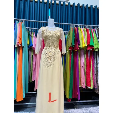 Đầm dạ hội áo dài bên trong đã có váy nên không cần mua thêm quần  Hàng đính kết siêu đẹp Giá 750k/cái