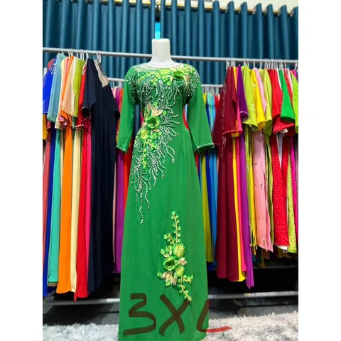 Đầm dạ hội áo dài bên trong đã có váy nên không cần mua thêm quần  Hàng đính kết siêu đẹp Giá 750k/cái