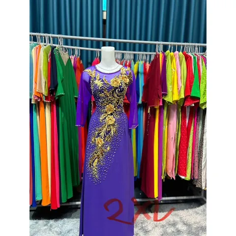 Đầm dạ hội áo dài bên trong đã có váy nên không cần mua thêm quần  Hàng đính kết siêu đẹp Giá 750k/cái