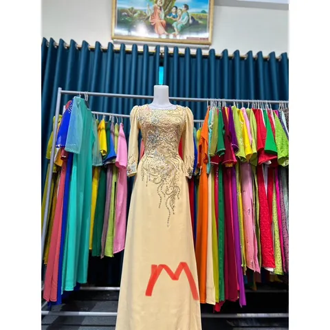 Đầm dạ hội áo dài bên trong đã có váy nên không cần mua thêm quần  Hàng đính kết siêu đẹp Giá 750k/cái