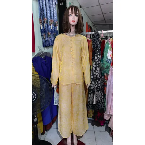 set áo và quần Pháp phục, áo bà ba cách tân tơ ánh xá sang trọng mẫu mới cao cấp có bigsize Đủ size