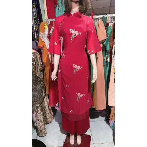 Áo dài 4 tà kèm quần