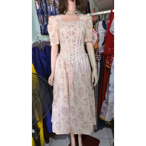 Đầm Tiều Thư Dáng Dài Chất Xô Thêu Hoa Đan Dây Ren  Hàng có sẵn giao ngay Đủ size SML, dưới 65kg mặc đẹp Giá 420k