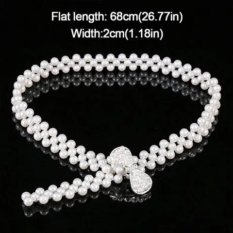 Dây thắt lưng kim cương giả, Dây thắt lưng mỏng co giãn dành cho nữ, Dây rút đơn giản thanh lịch thời trang dành cho nữ