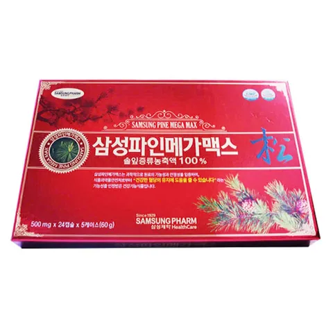 Tinh Dầu Thông Đỏ Hàn Quốc Samsung Pine Mega Max 120 Viên - Giúp Sáng Da, Chống Viêm, Giảm Mỡ Máu 827880