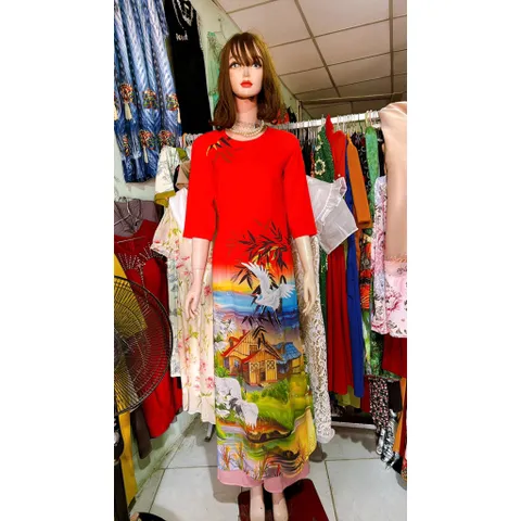 🌸🌹Áo dài 3D mẫu mới về chất vải lụa nhật siêu đẹp Gia 390k/ cả set, áo dài 290k, quần 100k Hàng có sẵn giao ngay XL