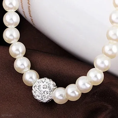 Vòng cổ đính cườm ngọc sang trọng ( phụ kiện trang sức) Hàng có sẵn giao ngay Giá 150k
