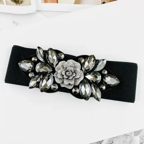 Thắt lưng Hoa Hồng Hoa Kim Cươngg  Dây Thắt Lưng Co Giãn, có thể kết hợp phối đầm váy Hàng có sẵn giao ngay Giá 150k