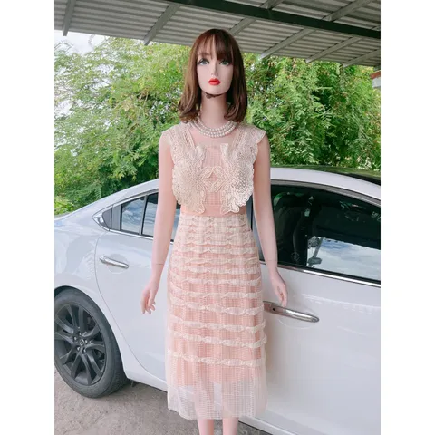 VÁY REN XẾP NƠ SÓNG  Size S: Dưới 55kg eo dưới 72cm Hàng có sẵn giao ngay Giá 490k Người ta bán hơn 1tr ạ Hàng xịn