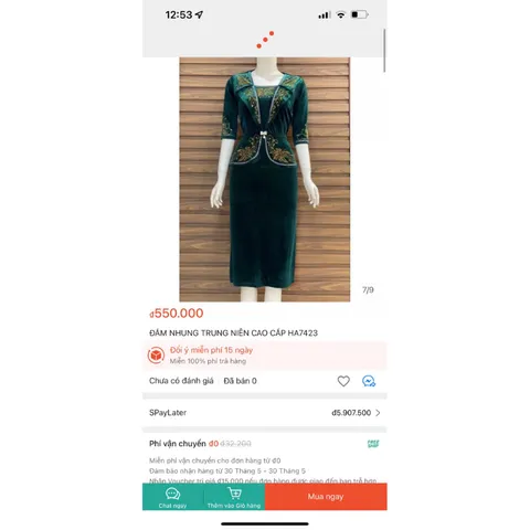 ĐẦM NHUNG vest TRUNG NIÊN CAO CẤP  Hàng có sẵn giao ngay Chất liệu nhung  Giá 390k ( shop khác đang bán gần 6xx)