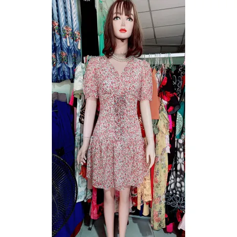 Đầm hoa nhí siêu đẹp, mặc đi biển đi du lịch siêu đẹp Hàng có sẵn giao ngay Đủ size tới 65kg Size SMLXL Đúp lót 2 lớp