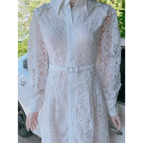 Đầm ren nổi màu trắng  Hàng cao cấp Giá 490k Đủ size Hàng có sẵn giao ngay, đúp lót 2 lớp