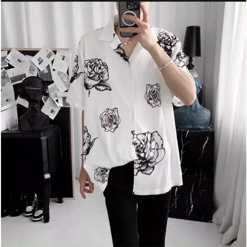 Mẫu Áo Sơmi Lụa Họa Tiết Sáng Màu - Cuban Shirt - Vải Lụa Thoáng Mát - Chống Nhăn - Chống Nhàu Giá 150k