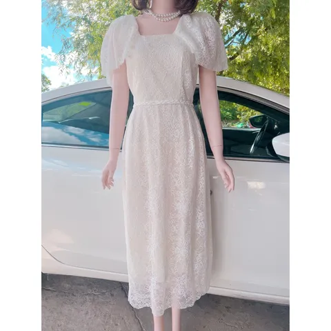 Đầm ren tay canh tiên che khuyết điểm Giá 350k Hàng có sẵn giao ngay XL Đủ size dưới 70kg mặc đẹp Chất liệu ren