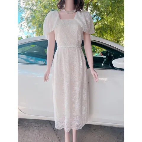Đầm ren tay canh tiên che khuyết điểm Giá 350k Hàng có sẵn giao ngay XL Đủ size dưới 70kg mặc đẹp Chất liệu ren