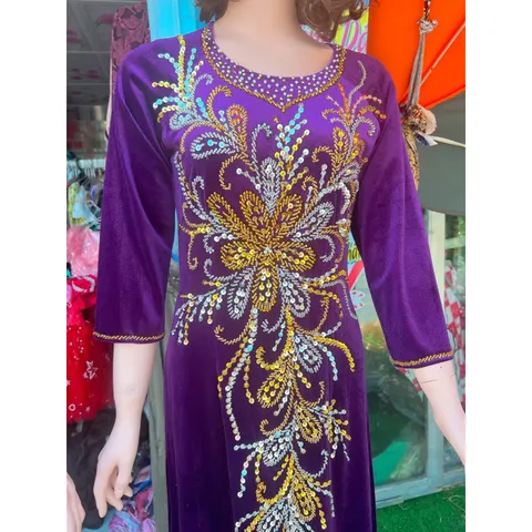 Áo daì nhung đính kêt siêu đẹp Hàng chụp thật 100% Xanh size S , tím giữa size L, tím bìa size XL Hàng siêu đẹp tỉ mỉ