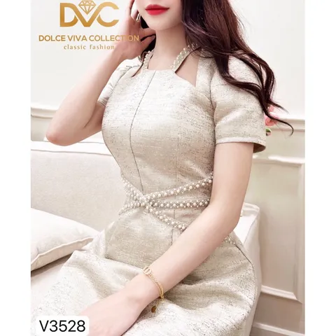 Đầm kết hạt như hình Chất liệu cao cấp Giá 350k HÀng có sẵn giao ngay