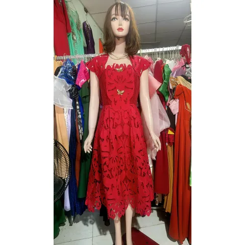 Đầm ren đỏ cao cấp