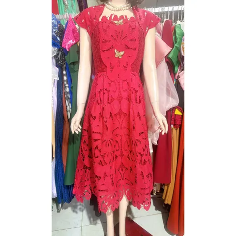 Đầm ren đỏ cao cấp