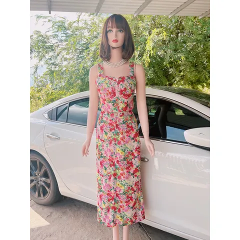 Set thô hoa áo 2s cúp ngực mix chân váy dài dáng A. Lên phom siêu xinh dễ mặc. Hàng 2 lớp màu nổi nét Size sml Xanh- hồg