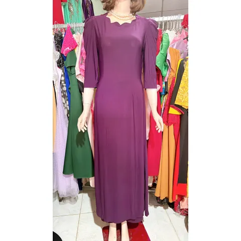 Áo Dài + quần, Tay Lỡ cổ cách điệu siêu đẹp Hàng có sẵn giao ngay eo dứoi 100cm mặc đẹp Giá 399k/ cả set gồm áo dài