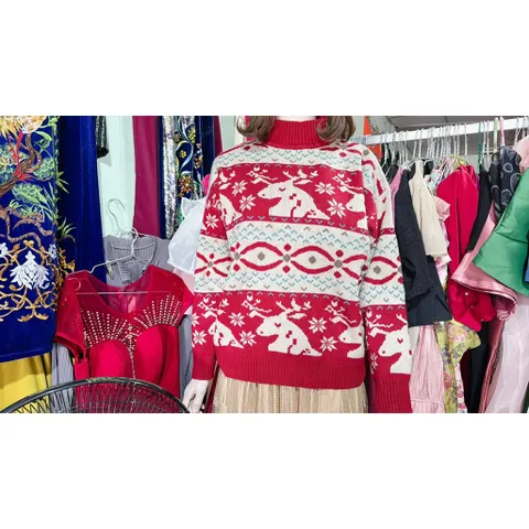 Áo len chui from rộng hoạ tiết siêu dễ thương Hàng có sẵn giao ngay Giá 190k