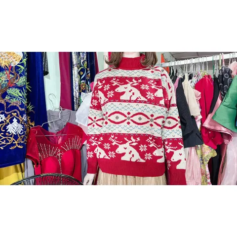 Áo len chui from rộng hoạ tiết siêu dễ thương Hàng có sẵn giao ngay Giá 190k