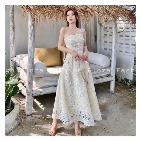 Váy trắng ren 2 dây thướt tha dịu dàng Giá 390k Có siZe S và M Hàng có sẵn giao ngay