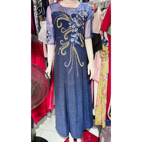 Đầm dạ hội đính kết Hàng có sẵn giao ngay Eo dưới 100cm mặc đẹp Giá 390k, chất liệu co giãn dễ mặc