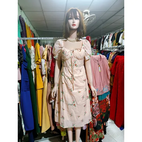 ĐẦM MIDI HOA MÀU PASTEL SIÊU XINH (CÓ ẢNH THẬT) Hàng có sẵn giao ngay M Size SM Có sẵn mút ngực và sẵn lót quần Giá 290k