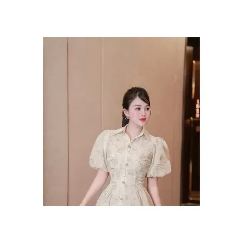 Đầm xoè voan thêu tay phồng siêu đẹp Hàng có sẵn giao ngay S, eo dưới 68cm Đúp lót 2 lớp, hàng chính chủ Thuy Venus