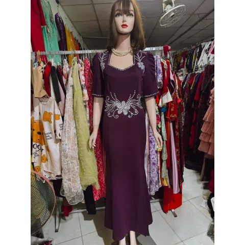 Đầm dạ hội dáng dài kết đá thủ công siêu đẹp Hàng có sẵn giao ngay  Eo dưới 100 cm mặc đẹp Chất liệu thun umi co giãn