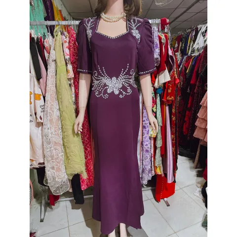 Đầm dạ hội dáng dài kết đá thủ công siêu đẹp Hàng có sẵn giao ngay  Eo dưới 100 cm mặc đẹp Chất liệu thun umi co giãn