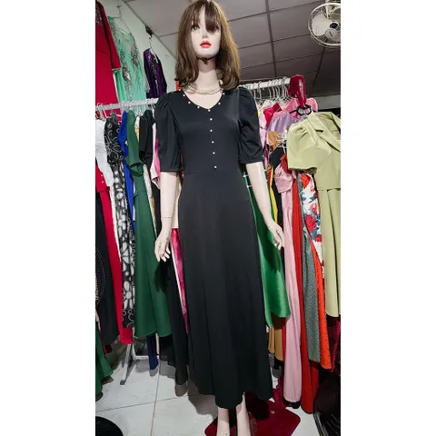 Đầm dạ hội dáng dài đính ngọc  Màu đen Chất liệu len tăm co giãn dễ mặc Hàng có sẵn giao ngay, eo dưới 86cm mặc đẹp