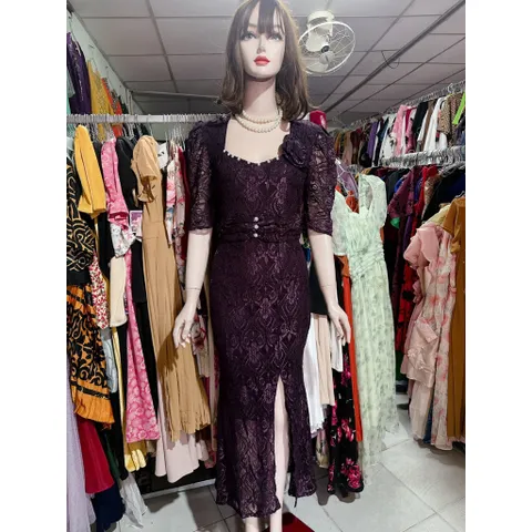 Đầm ren dạ hội eo dưới 90 cm mặc đẹp Giá 390k Hàng có sẵn giao ngay Đúp lót 2 lớp