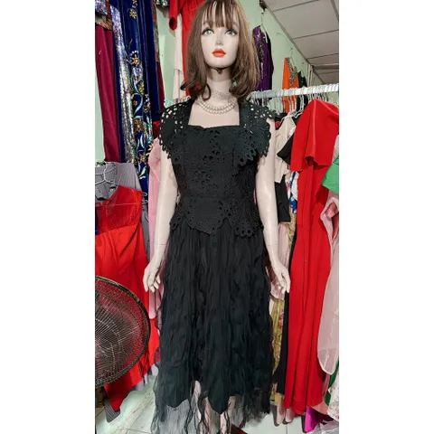 Đầm Ren Lưới Dự Tiệc Cho Nữ, Sang Trọng, Thanh Lịch. Chất Liệu Ren Mềm Mịn Thoáng Mát Hàng coa sẵn giao ngay đủ size