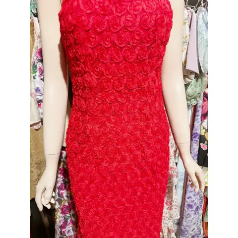 Đầm body ren đỏ kèm hoa cổ quyến rũ  Giá 350k  HÀng có sẵn giao ngay Size SM Chất liệu ren siêu đẹp Màu đỏ, có sẵn mút