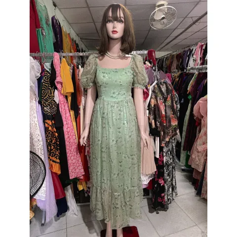 Đầm thiết kế hoa tơ dáng dài hot sang chảnh phù hợp đi làm đi chơi Giá 290k Hàng có sẵn giao ngay L Chất liệu tơ nhẹ