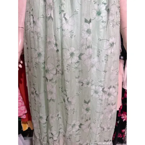 Đầm thiết kế hoa tơ dáng dài hot sang chảnh phù hợp đi làm đi chơi Giá 290k Hàng có sẵn giao ngay L Chất liệu tơ nhẹ