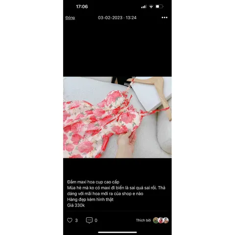 Giá 330k 🌿Đầm Voan Dây Thiết Kế Trễ Hồng Xòe🌿 ✅Chất liệu : Voan Có Lót Mút ✅Freesize dưới 55kg tùy chiều cao