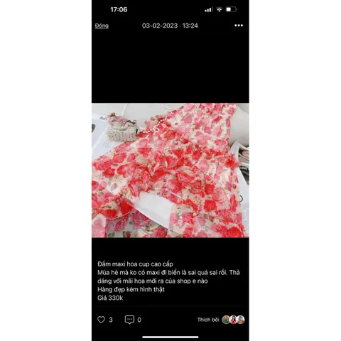 Giá 330k 🌿Đầm Voan Dây Thiết Kế Trễ Hồng Xòe🌿 ✅Chất liệu : Voan Có Lót Mút ✅Freesize dưới 55kg tùy chiều cao