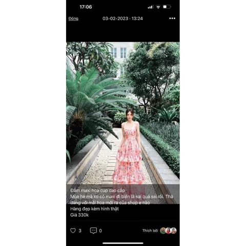 Giá 330k 🌿Đầm Voan Dây Thiết Kế Trễ Hồng Xòe🌿 ✅Chất liệu : Voan Có Lót Mút ✅Freesize dưới 55kg tùy chiều cao