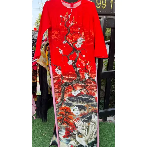 (HÀNG CÓ SẴN) 🌻 MẪU ÁO DÀI LUA 3D MAY SẴN Giá 290k/ áo dài Quần 90k ( có thể mua hay không mua)