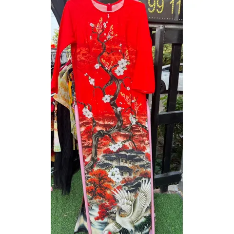 (HÀNG CÓ SẴN) 🌻 MẪU ÁO DÀI LUA 3D MAY SẴN Giá 290k/ áo dài Quần 90k ( có thể mua hay không mua)