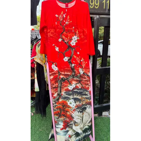 (HÀNG CÓ SẴN) 🌻 MẪU ÁO DÀI LUA 3D MAY SẴN Giá 290k/ áo dài Quần 90k ( có thể mua hay không mua)