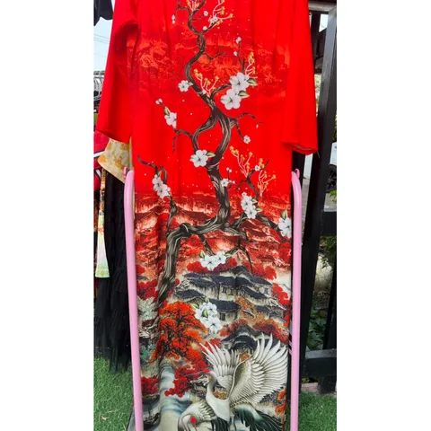 (HÀNG CÓ SẴN) 🌻 MẪU ÁO DÀI LUA 3D MAY SẴN Giá 290k/ áo dài Quần 90k ( có thể mua hay không mua)