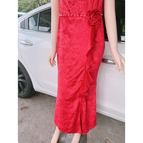 Đầm dạ hội hoa vân nổi Có co giãn Giá 320k Hàng có sẵn giao ngay